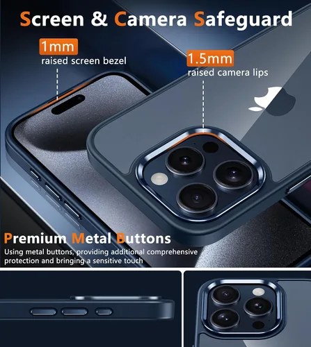 Miniatura 1460 de FNTCASE Funda para iPhone 13 Pro-Max: Fundas magnéticas transparentes compatibles con Magsafe Slim anti amarillamiento protección contra caídas
