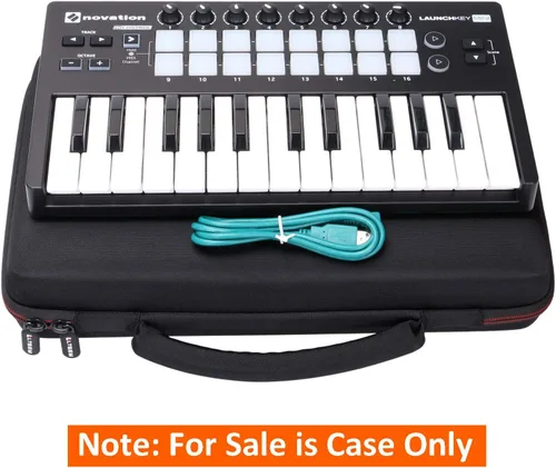 Miniatura 6 de LTGEM - Funda rígida de EVA para Novation Launchkey Mini teclado USB de 25 notas controlador MK2 - Bolsa protectora de viaje para almacenamiento