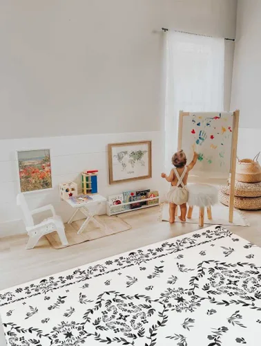Miniatura 2 de The Shwally PlayMat - Alfombra de juego suave para bebé, tapete de espuma reversible, impermeable, limpiable, duradero, no tóxico e hipoalergénico