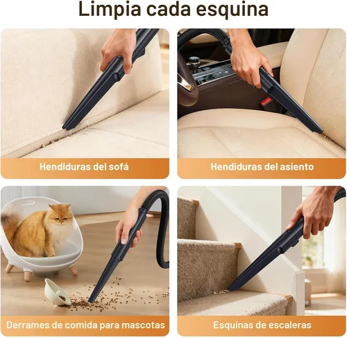 Miniatura 6 de Limpiador portátil de alfombras y tapicería, máquina de limpieza de alfombras de 18 Kpa para eliminación profunda de manchas, limpiador de manchas