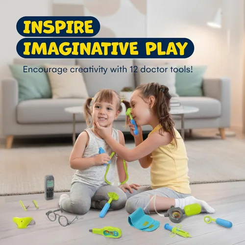 Miniatura 2 de Kit de médico de Kidzlane para niños - Juego de médico para niños con estetoscopio electrónico - Juego de médico para niños - Juego de médico