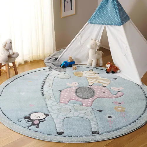 Miniatura 14 de SAFAVIEH Carousel Kids Collection - Alfombra decorativa de 2 x 3 pies, color marfil, diseño animal, no desprende pelusa y de fácil cuidado, ideal