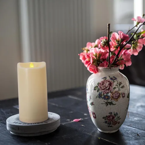 Miniatura 6 de Velas Grandes Sin Llama con Control Remoto y Temporizadores para Exteriores Impermeables, 8" x 4" Funcionan con Baterías Velas LED Parpadeantes de 2