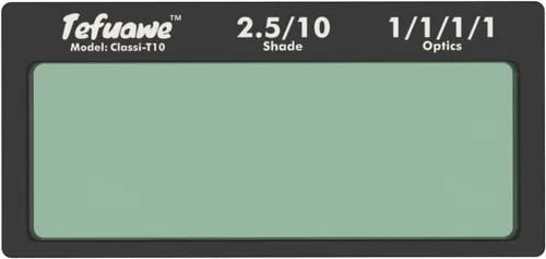 Tefuawe Lente de soldadura de oscurecimiento automático, tecnología azul de color verdadero, sombra, 2 x 4.25 pulgadas con 2 lentes de repuesto para
