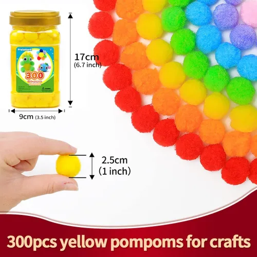 Miniatura 68 de Praisebank Pompones rojos, 90 unidades, 1.5 pulgadas, perfectos para artes y manualidades