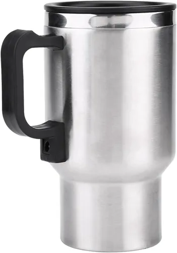 Miniatura 2 de Taza de calefacción para automóvil, taza de viaje de acero inoxidable de 12 V 15.2 fl oz con encendedor de cigarrillos, taza de café de viaje