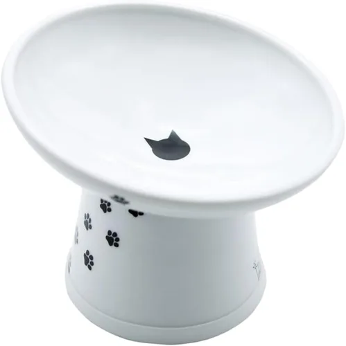 Miniatura 24 de Tazón elevado de comida para gatos Necoichi – Tazón elevado de cerámica para gatos para fatiga de bigotes y cuello, apto para lavavajillas