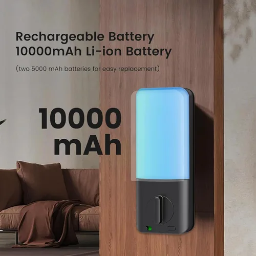 Miniatura 5 de Cerradura inteligente con cámara sin llave cerradura de puerta de entrada 2K Video WiFi cerrojo huella digital teclado aplicación Control remoto