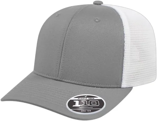 Miniatura 71 de Cap America i8502 Flexfit 110 Premium - Gorra de camionero de perfil medio con 6 paneles de malla trasera con protección UV y cierre ajustable Azul