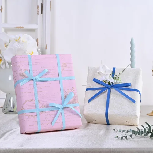 Miniatura 5 de Cinta de grogrén azul real de 3/8 pulgadas x 50 yardas, cinta azul real para envolver, corona, baby shower y otros proyectos