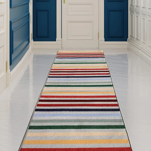 Miniatura 9 de CreativeDeco Alfombra de pasillo hecha a medida de pelo bajo con respaldo de goma para cocina, vestíbulo, pasillo, entrada, elige tu longitud