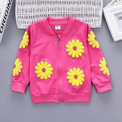 Miniatura 3 de Yao Conjunto de 3 piezas con estampado de flores para niñas pequeñas de 1 a 5 años, chaleco y pantalones