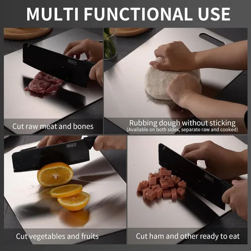 Miniatura 6 de Tabla de cortar de titanio Katuchef 2025 Nueva mejora Tablas de cortar de titanio puro para cocina Tablas de cortar de doble cara no tóxicas
