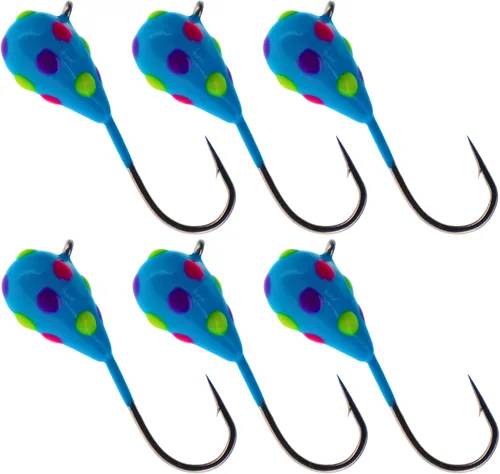Miniatura 11 de Reaction Tackle Plantillas de pesca en hielo de tungsteno - Plantilla súper sensible en forma de lágrima para panfish, crappie, lucioperca, perca