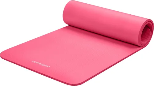 Miniatura 12 de Retrospec Solana - Esterilla de yoga de 1/2 pulgada de grosor con correa de nailon para hombres y mujeres, tapete de ejercicio antideslizante