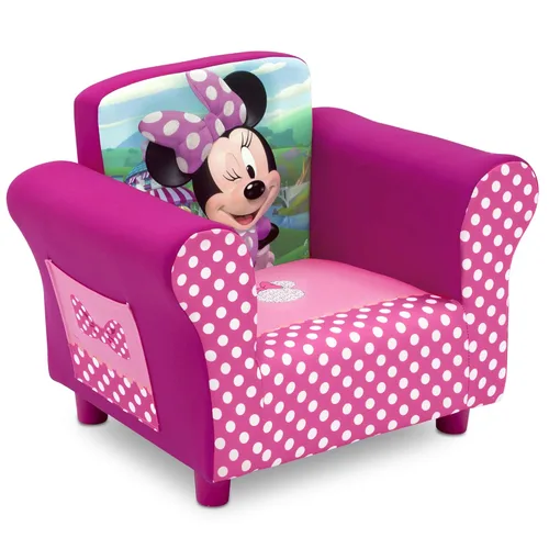 Miniatura 3 de Delta Children Juego de silla tapizada, madera, Minnie Mouse de Disney y juego de mesa y silla para niños (2 sillas incluidas), ideal para artes