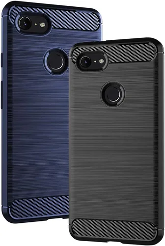 Miniatura 5 de Funda de teléfono para Google Pixel 3 con protector de pantalla de vidrio templado, accesorios para celda, delgada, cuerpo completo, goma de Azul