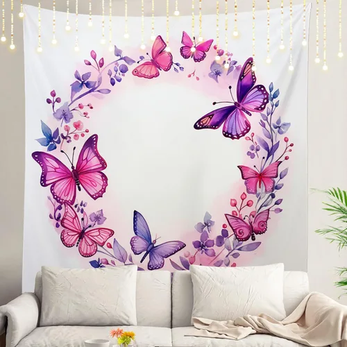 Miniatura 100 de Shrahala Tapiz de pared con paisaje de lago de otoño, bosque amarillo, para colgar en la pared, tapiz grande, decoración de fibra de poliéster