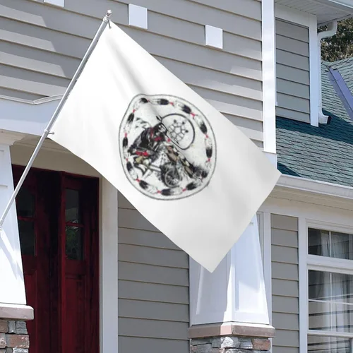 Miniatura 6 de Bandera de doble cara de tortuga, banderas de montaña de 3 x 5 pies, bandera de decoración al aire libre, bandera ligera para fiestas en el hogar