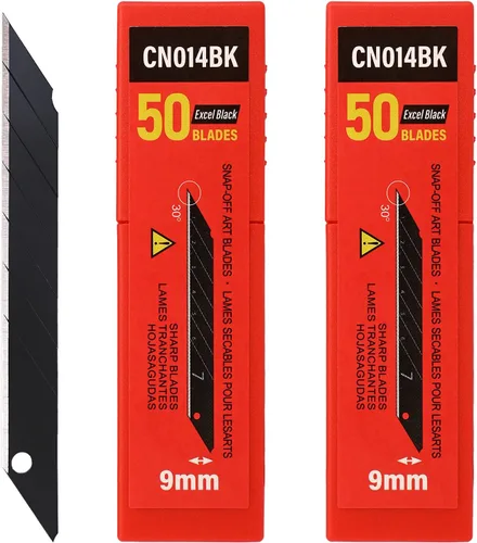 Miniatura 8 de FOSHIO Hojas de Repuesto para Cuchillo de Arte Universal de 30 Grados con Corte de Snap-off, Material de Acero al Carbono de Alta Dureza, Hojas