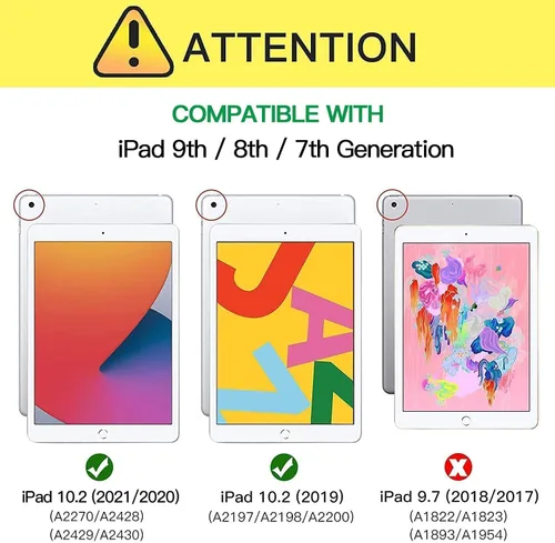 Miniatura 2 de Funda Azzsy para iPad de 9ª generación/iPad de 8ª generación/iPad de 7ª generación (10.2 pulgadas, modelo 2021/2020/2019), funda protectora delgada