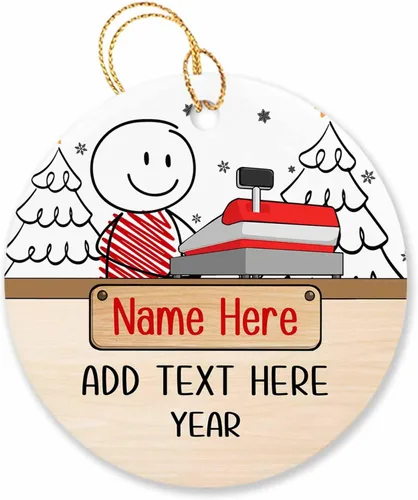 Miniatura 21 de Adorno de Navidad personalizado para artista, regalo de adorno de artista para árbol de Navidad, adorno de Navidad de pintor 2026, texto