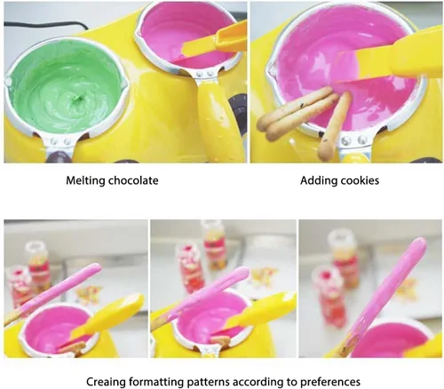 Miniatura 3 de Olla para fundir chocolate, mini olla eléctrica para fondue con doble olla de fusión, máquina de templado de chocolate de queso para derretir