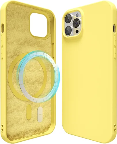 Miniatura 195 de oakxco Funda de silicona para iPhone 12 Pro Max, magnética, compatible con carga inalámbrica Magsafe, cubierta protectora de goma suave y delgada