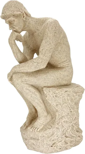 Miniatura 7 de Decoración de estatua de pensador para oficina, escritorio, escultura, acento grande, colección de arte famoso de Rodin, figura de resina, regalos