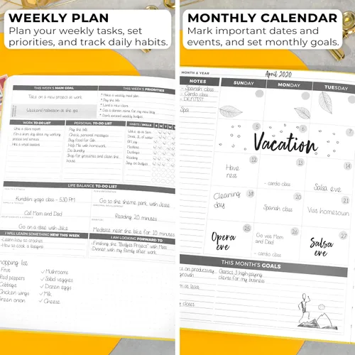 Miniatura 3 de Clever Fox Planner Daily PRO - Planificador diario y agenda de 8.5 x 11 pulgadas (tamaño A4) para aumentar la productividad, la gestión del tiempo