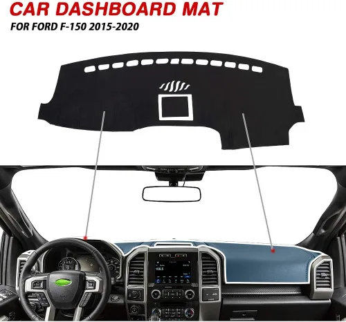 Miniatura 2 de CARTIST - Alfombrilla para salpicadero con protector de sol y UV para Ford F-150 F150 2015-2018 2019 2020, accesorios para tablero de salpicadero