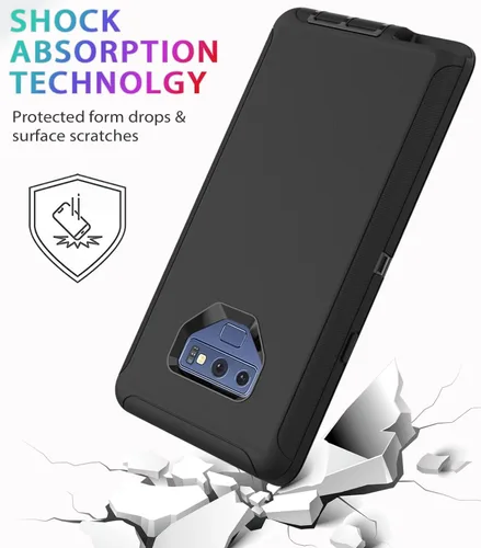 Miniatura 4 de Funda para Samsung Galaxy Note 9, a prueba de caídas, a prueba de golpes, resistente, funda protectora para Samsung Note 9, 6.4 pulgadas (negro)