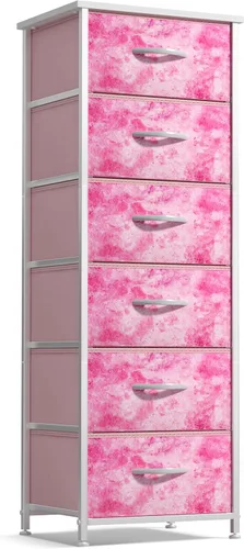Miniatura 15 de Sorbus Cómoda de tela para dormitorio de niños, cómoda de 5 cajones, torre de almacenamiento alta, organizador de ropa, para armario, sala