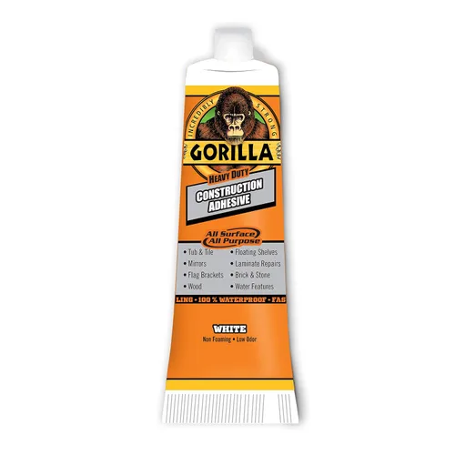Miniatura 8 de Gorilla Adhesivo de construcción resistente, tubo de compresión de 2.5 onzas, blanco, (paquete de 5)