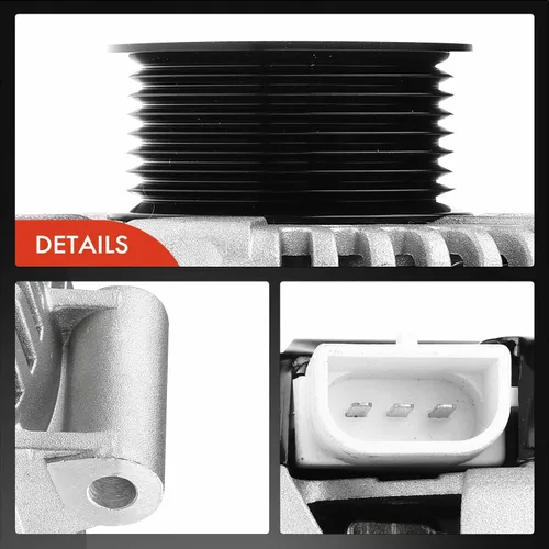 Miniatura 8 de A-Premium Alternador compatible con Ford F250 F350 F450 F550 Super Duty 2008-2010, V8 6.4L, 12V 130Amp en sentido de las agujas del reloj 8 poleas