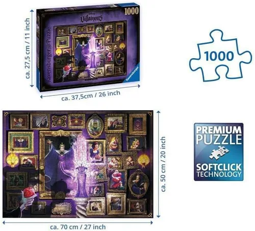 Miniatura 5 de Ravensburger Disney Villainous: Evil Queen - Rompecabezas de 1000 piezas - Experiencia de Disney inmersiva Tecnología única Softclick
