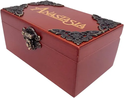 Miniatura 4 de Caja de música Youtang Anastasia para joyería con espejo, caja de madera grabada con láser, caja musical con cuerda, regalo musical para ella, él