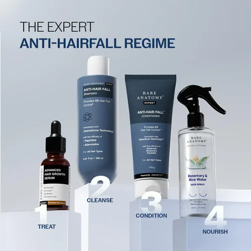 Miniatura 9 de Bare Anatomy Champú anticaídas Proporciona 5 veces control de caída del cabello pH 4.6 Adenosina y péptidos Fortalece las raíces débiles
