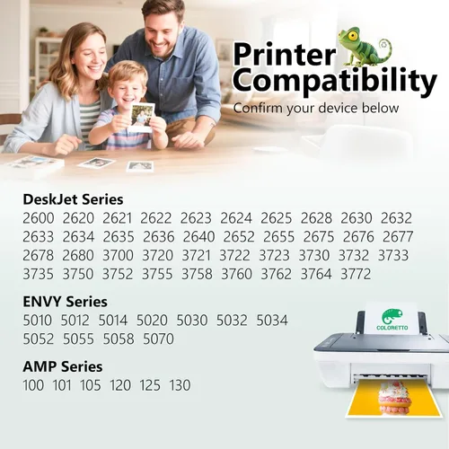 Miniatura 2 de COLORETTO 65XL - Cartucho de tinta negro para HP 65 65XL, cartucho de tinta negra para impresoras HP Envy 5055 5052 5058 Deskjet 2652 3755 3772 3700