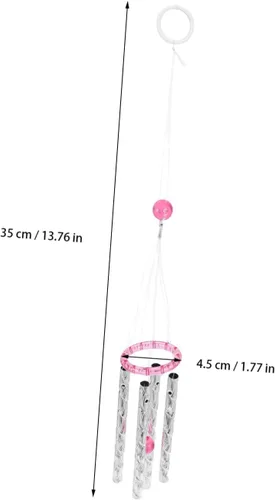 Miniatura 2 de Mipcase 1 juego de campanillas de viento con tubos y cuentas previamente roscadas para decoración de patio y jardín, actividades divertidas