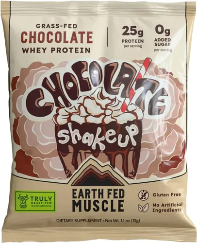 Miniatura 21 de Earth Fed Muscle Power Couple Mantequilla de Maní Chocolate Aislado de Proteína de Suero Verdaderamente Alimentado con Pasto - Certificado NSF. Sin