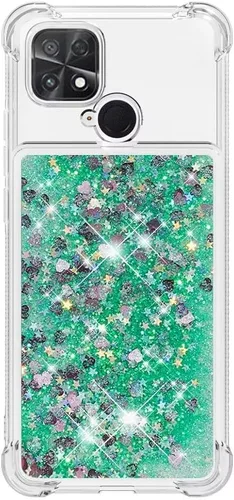 Miniatura 47 de Glitter Sparkle Moving Quicksand Flowing Cover para Xiaomi Redmi Note 10S Bling Liquid Clear Star Heart Silicona Bumper Funda transparente de goma a