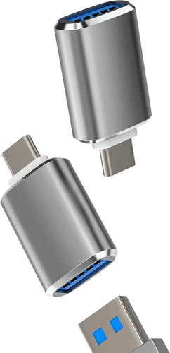 Adaptador OTG USB-C tipo C (2 unidades) Thunderbolt Port Cámara Mouse Convertidor de unidad flash compatible con Samsung para Apple para iPhone 15