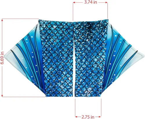 Miniatura 6 de color cosplayer Guantes de sirena con diseño de escamas de pez, mangas para brazos, aleta impresa, accesorios de disfraz de Halloween para mujeres