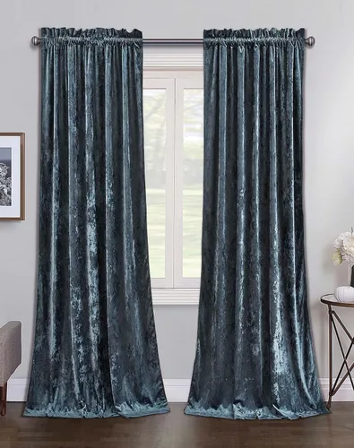 Miniatura 17 de Chezmoi Collection Lux - Juego de 2 paneles de cortinas de terciopelo triturado beige, 72 pulgadas de largo, para oscurecer la habitación, cortinas