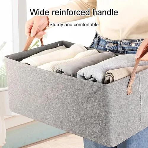 Miniatura 6 de Sistema organizador de cajas de almacenamiento plegables para armario, gran capacidad, resistente para organizar ropa, sábanas, juguetes, libros
