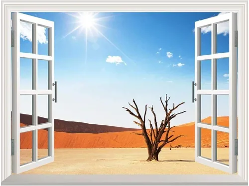 Miniatura 27 de Adhesivo de pared extraíble/mural de pared, semáforos de ciudad borrosa por la noche, decoración creativa de pared con vista de ventana, 24 x 32