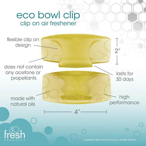 Miniatura 6 de Fresh Products Ambientador ecológico con clip, diseño versátil, ambientador de inodoro, sin químicos, aceites naturales, discreto, dura 30 días