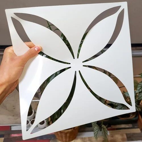 Miniatura 8 de 2 piezas de plantillas de pintura de azulejos de 12 x 12 pulgadas para paredes y suelos - Reutilizables - Plantillas para pintura - Plantilla