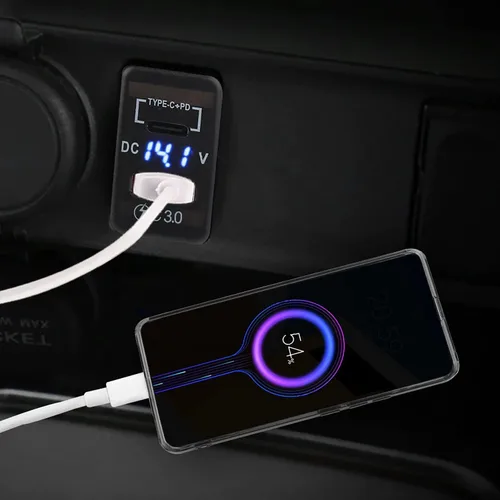Miniatura 5 de Carga rápida 3.0 y PD USB C Dual USB puerto cargador adaptador de corriente para Toyota
